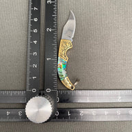 Shell Inlaid Portable Foldable Knife