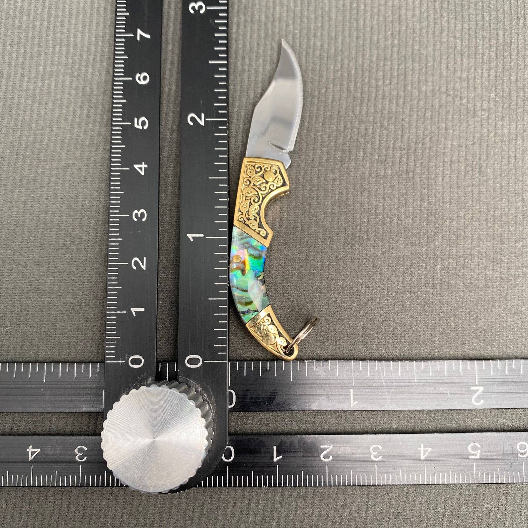 Shell Inlaid Portable Foldable Knife