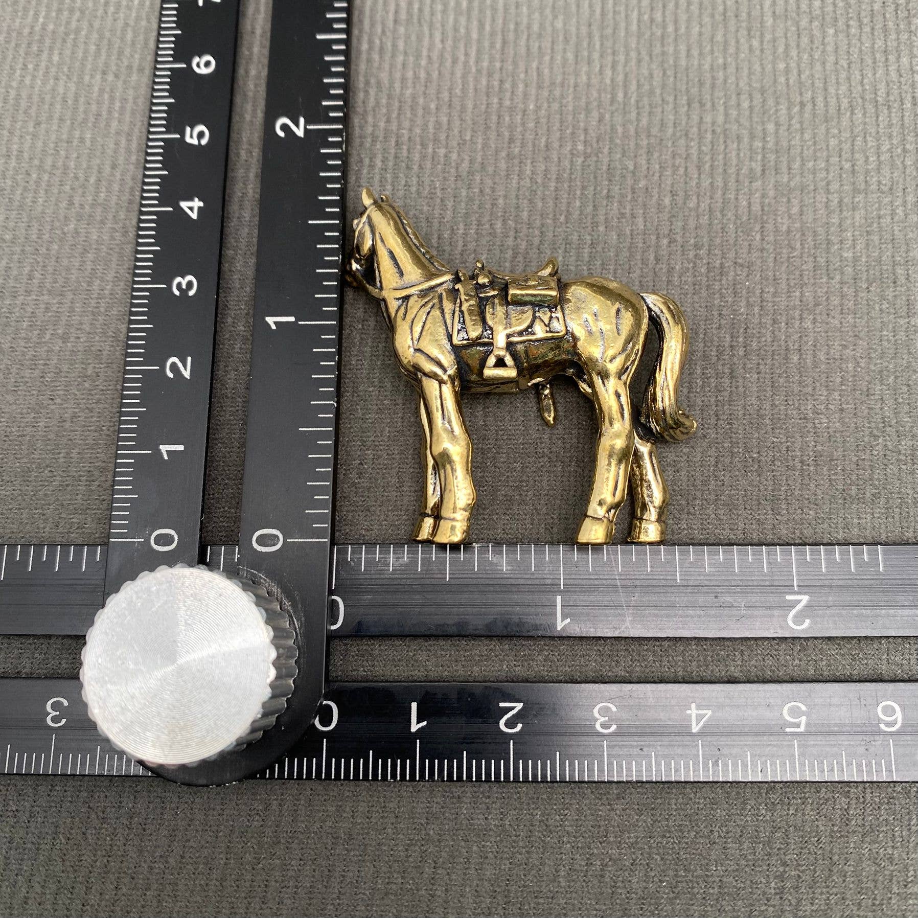 Brass Saddled Horse