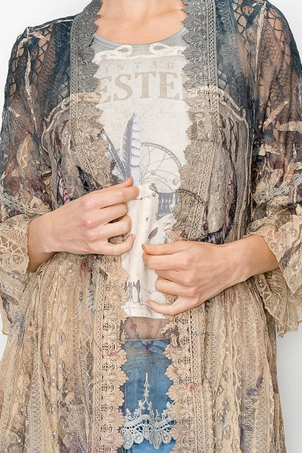 High-Low Lace Duster, Rodeo