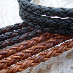 Infinity Leather Bracelet with Antique Bronze Hardware