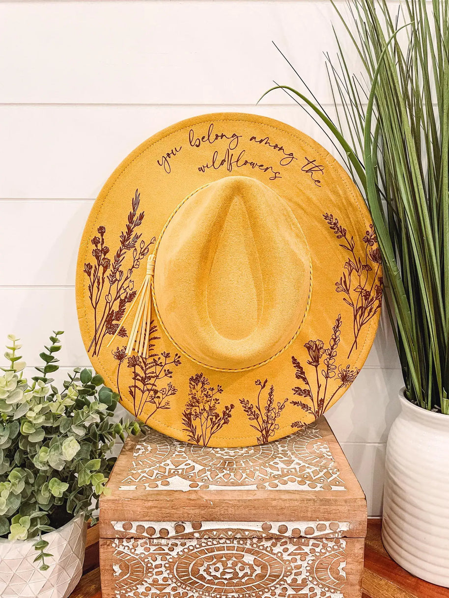 Engraved Floral Hat