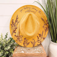 Engraved Floral Hat