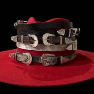 Leather Buckle Belt Hat Band