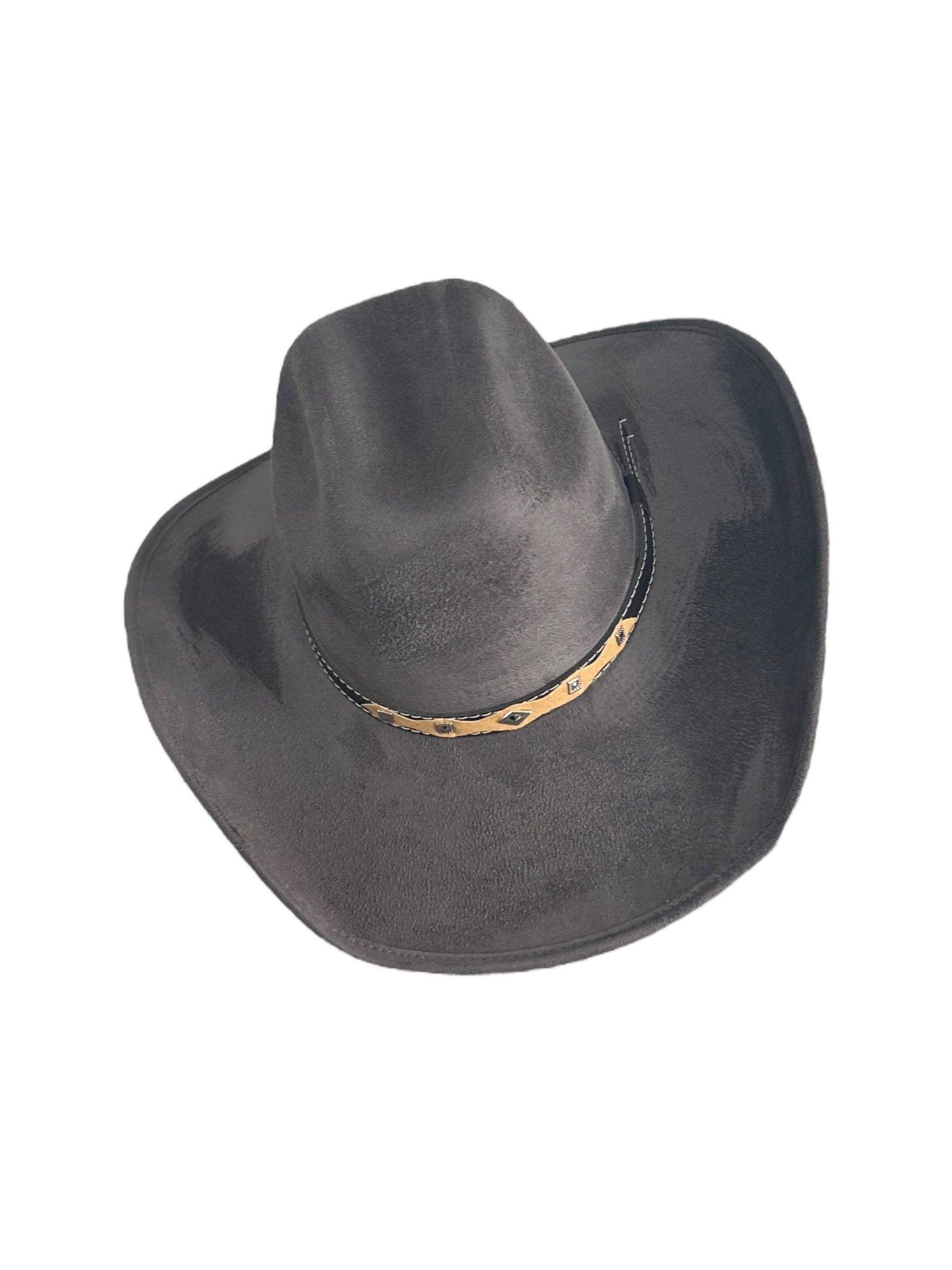 Vegan Suede Cowboy Hat 