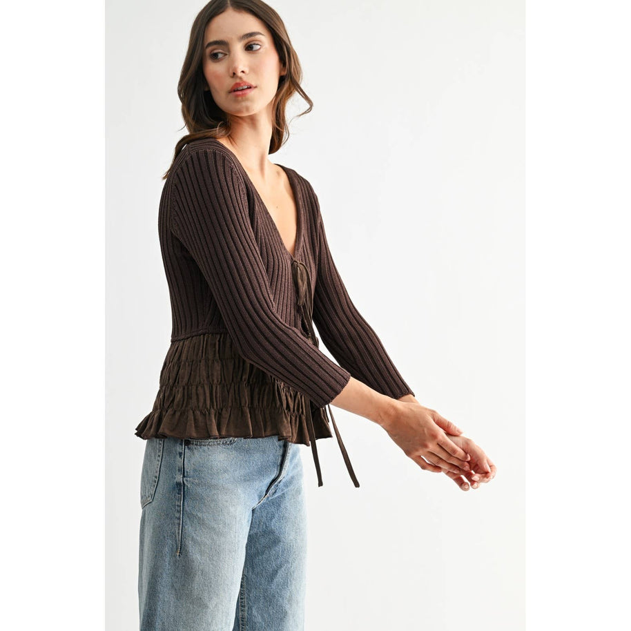 Knit Ruched Sweater