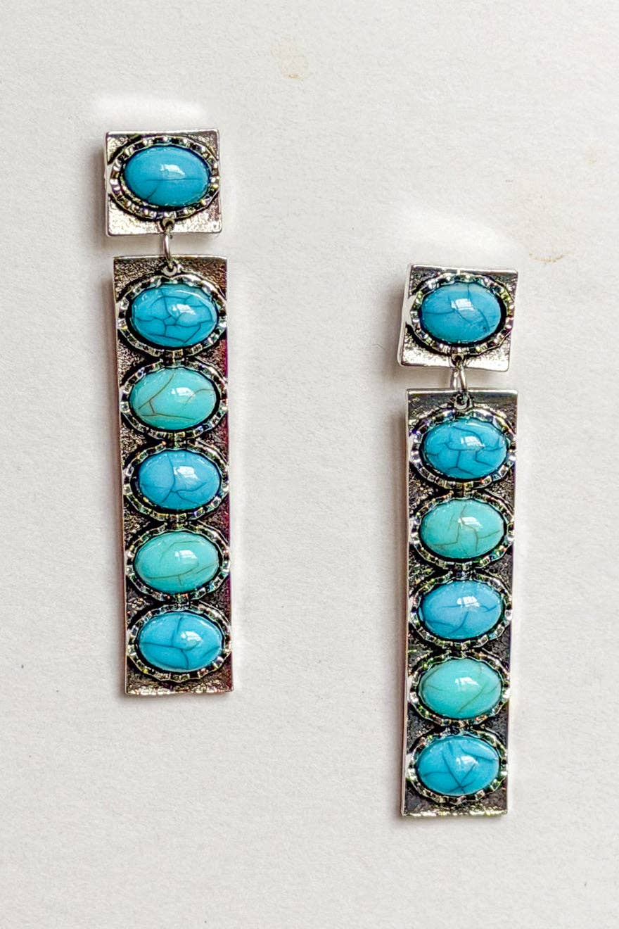 Blaze Post Earring- Silver