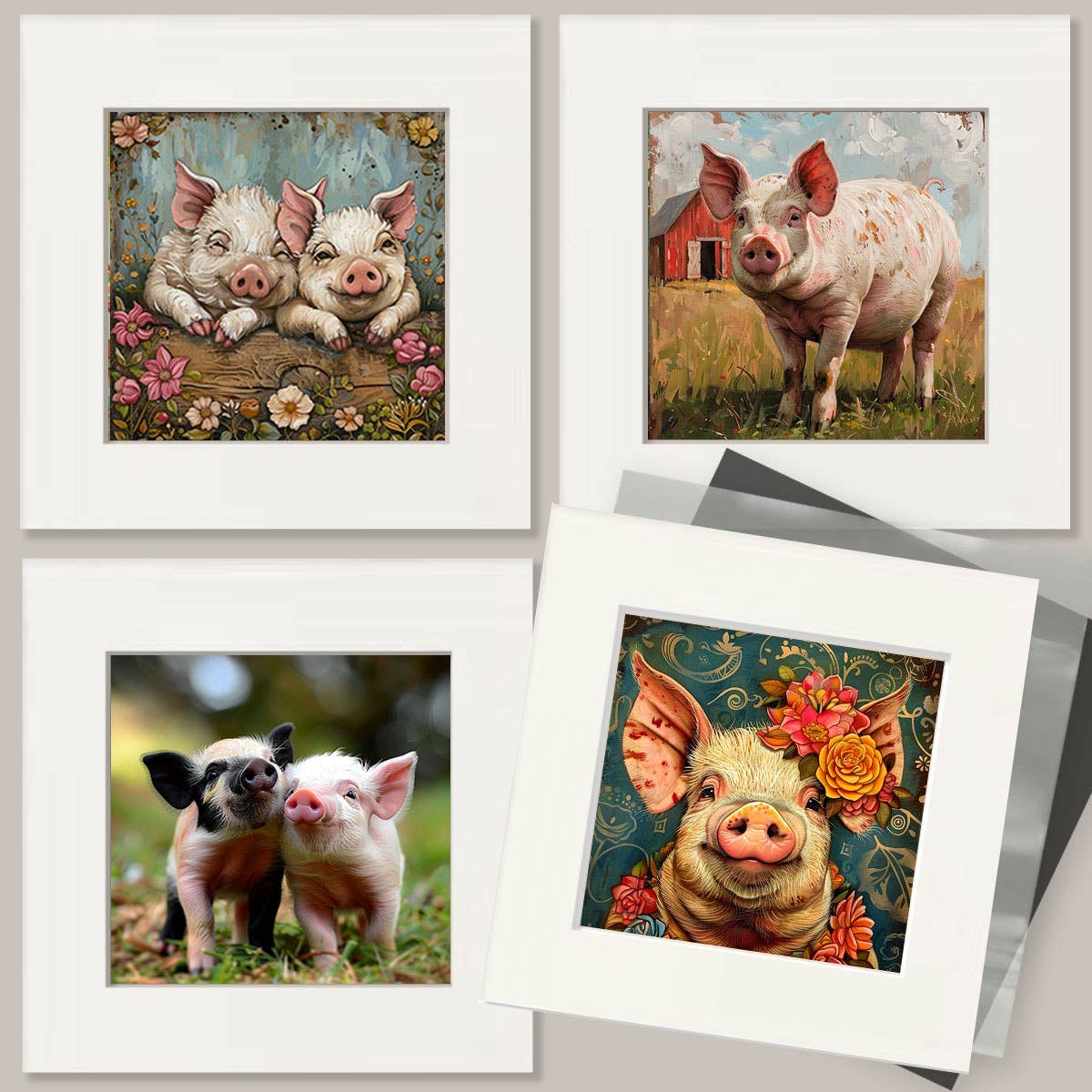 Boho Pig Art Print