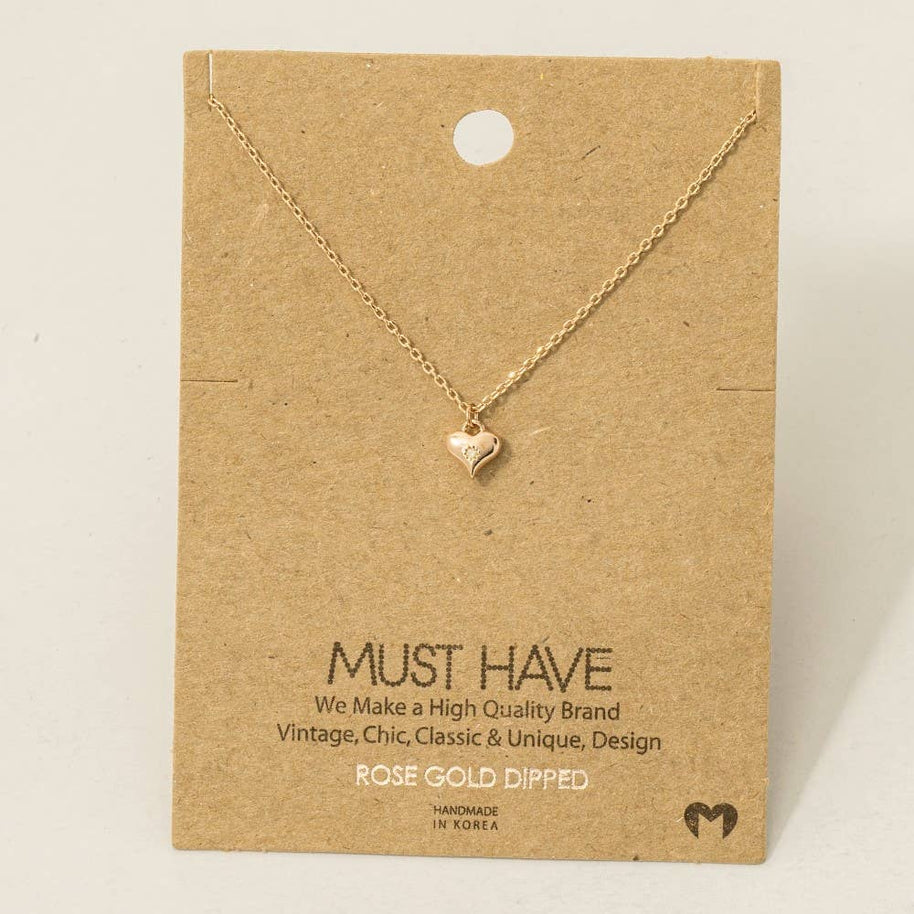Mini Heart Pendant Necklace