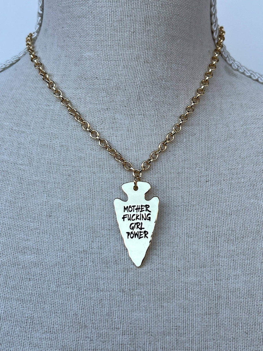 Girl Power Necklace in Gold