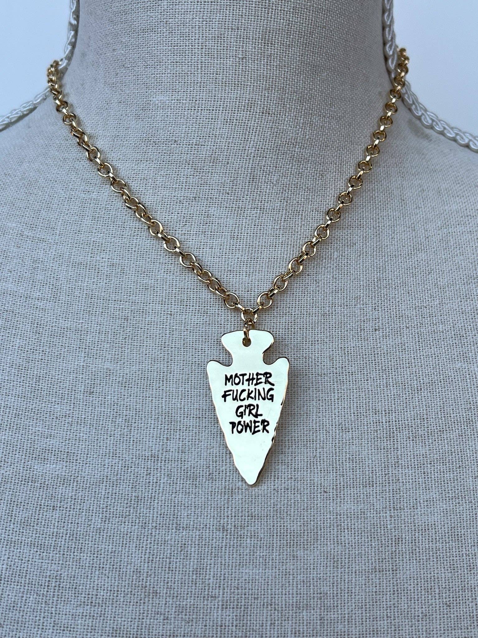 Girl Power Necklace in Gold