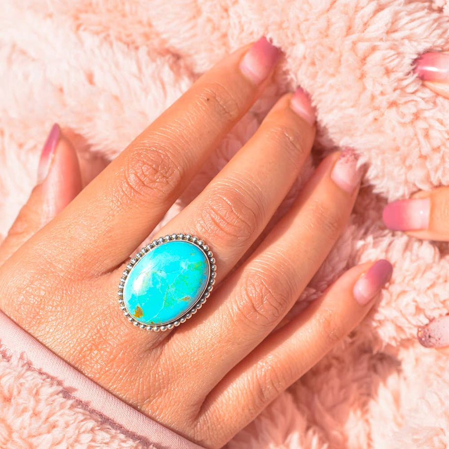 Mohave Turq. Earthcrest Talisman 925 Ring