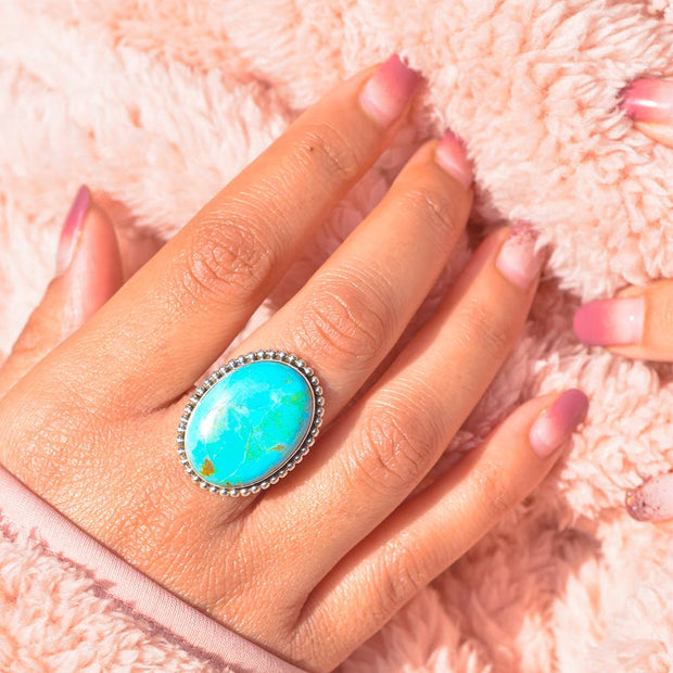 Mohave Turq. Earthcrest Talisman 925 Ring