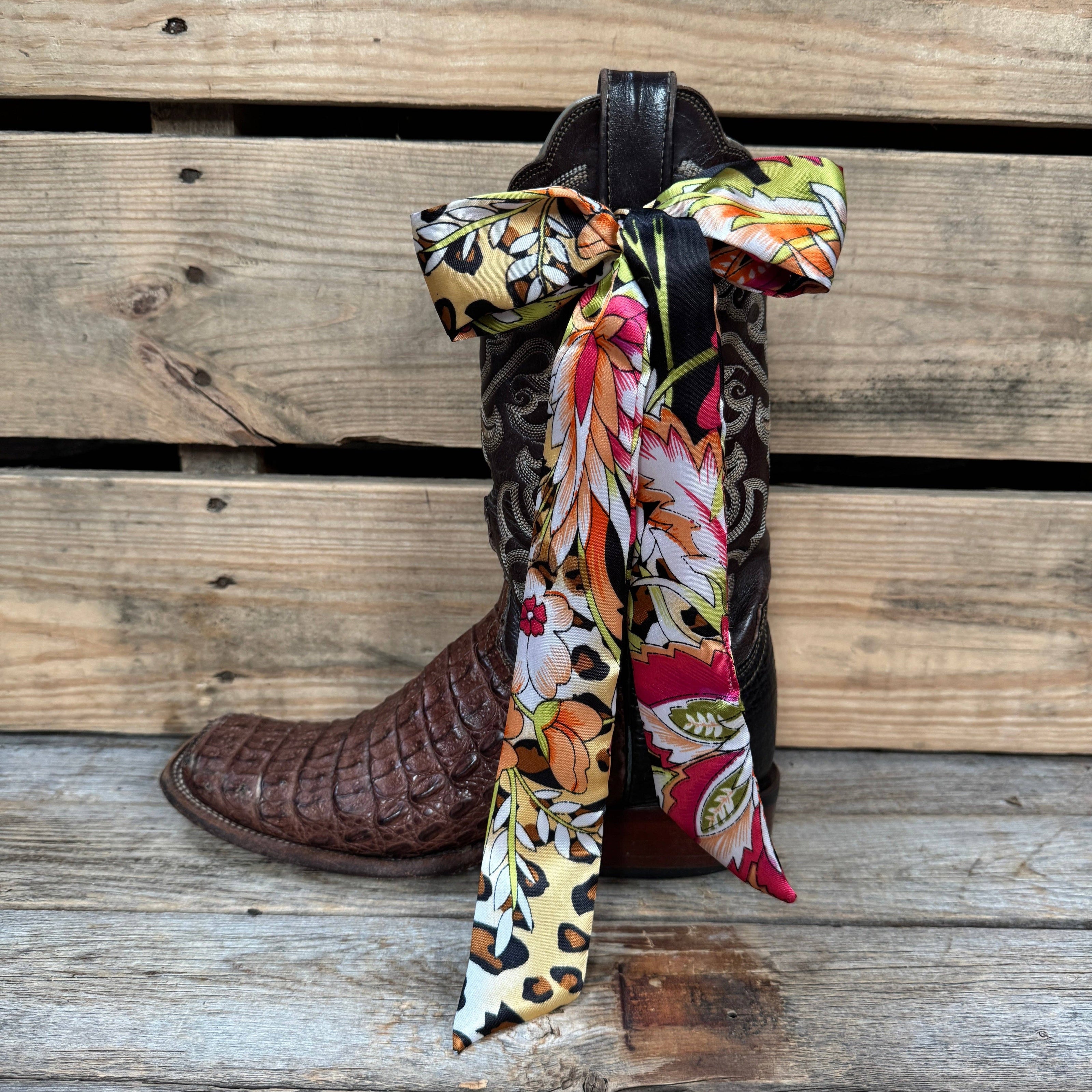 Yellow and Black Western Skinny Mini Wild Rag / Cowgirl Necktie #TW335