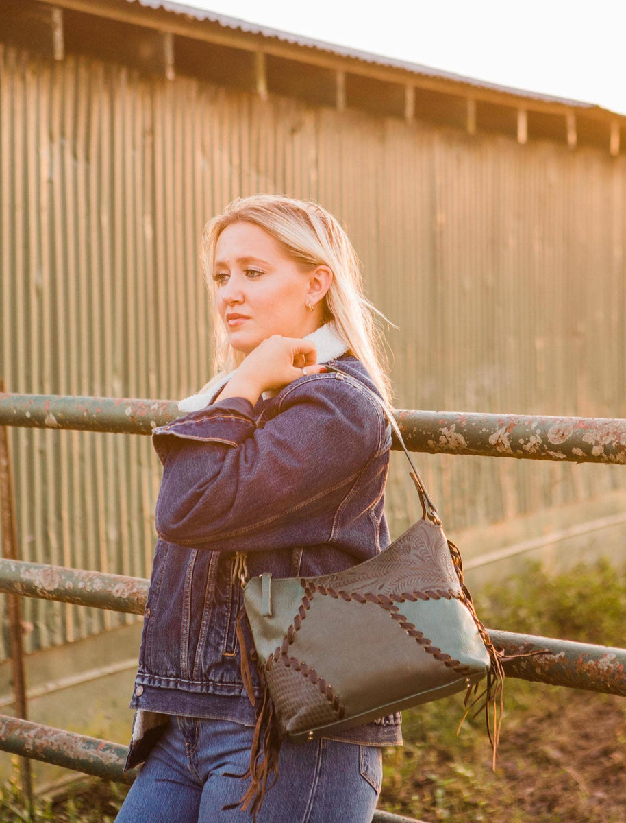Gypsy Patch Zip Top Shoulder Bag