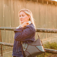 Gypsy Patch Zip Top Shoulder Bag