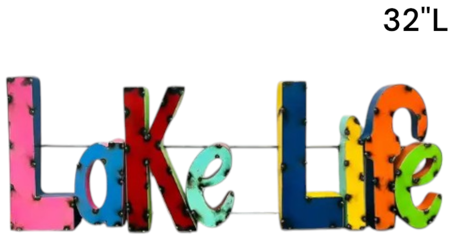 Recycled Lake Life Sign