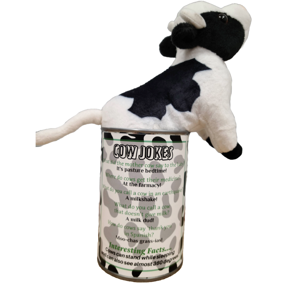 Canned Cow Stuffed Animal
