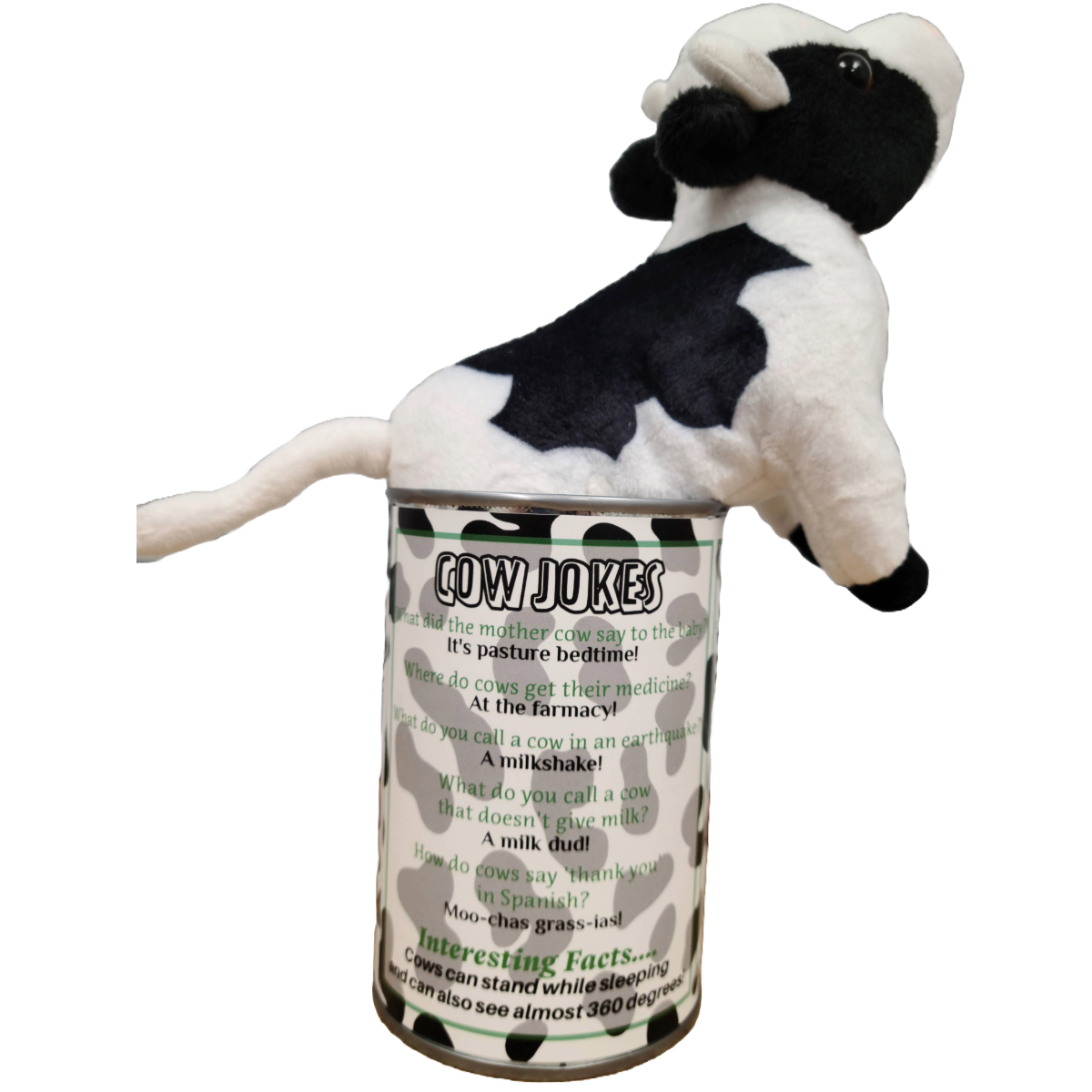 Canned Cow Stuffed Animal