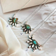 Handmade Sterling Wild Horse Turquoise Necklace