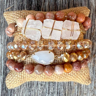 Peaches and Cream Bracelet Set