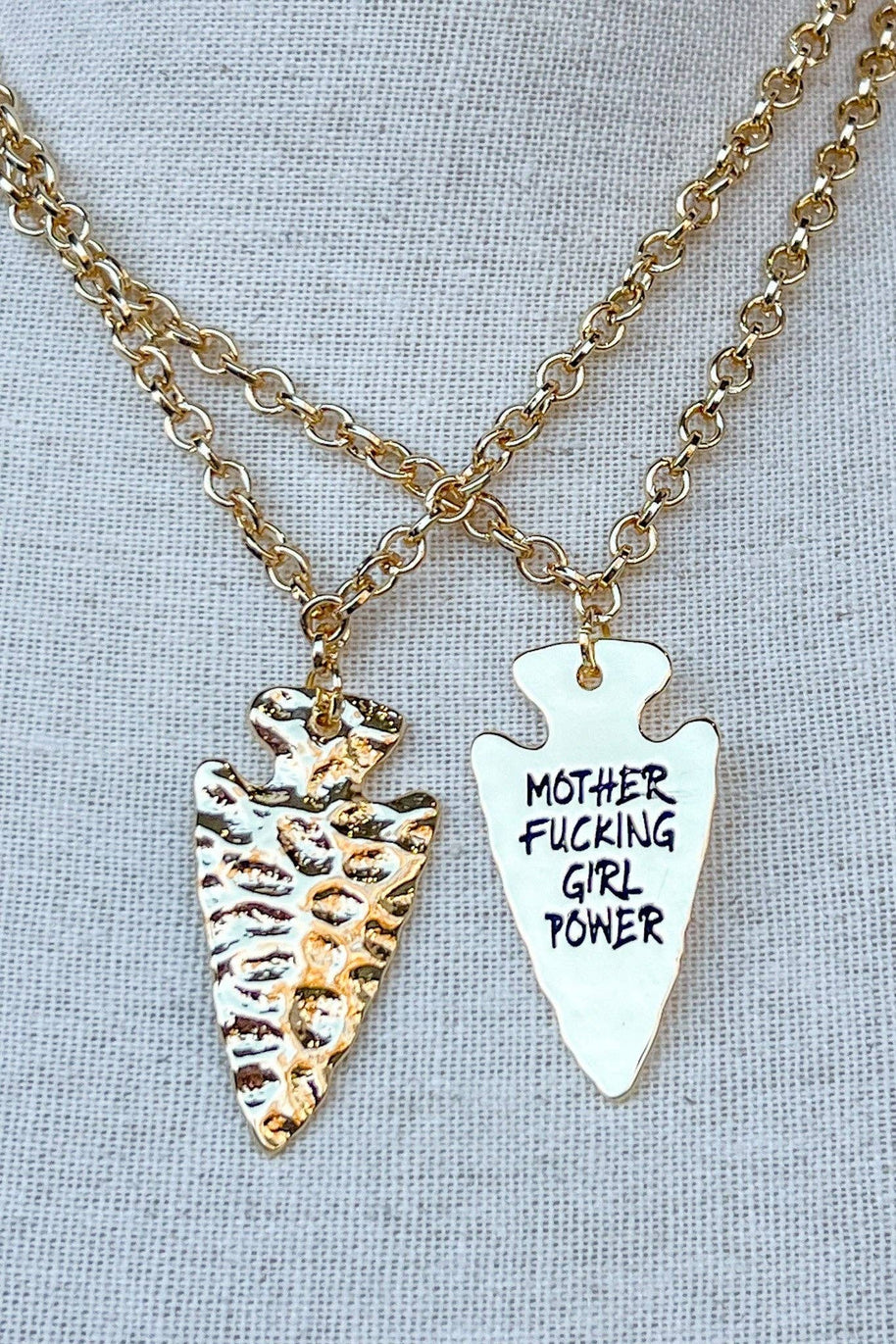 Girl Power Necklace in Gold