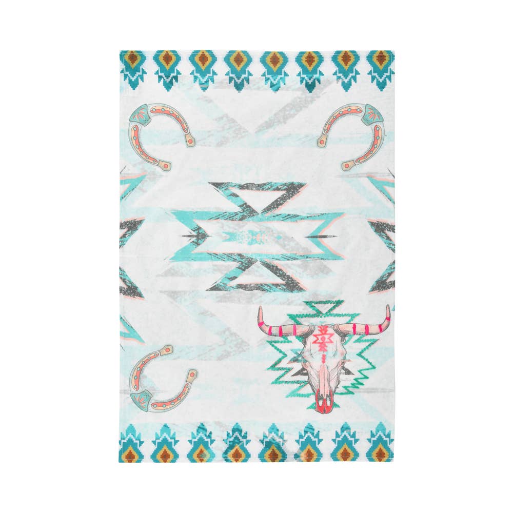 Cow Skull Tea Towel