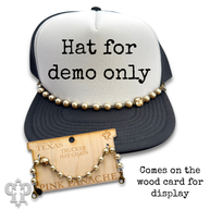 Swarovski® bead hat chain with pearl bead