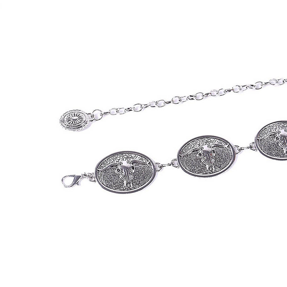 Oval Longhorn concho Belt