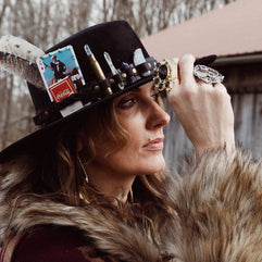 Turkey turquoise hat feather