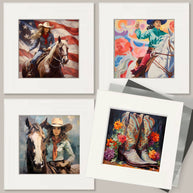 Floral Cowgirl Boots - Wall Art Print - Coastal Cowgirl