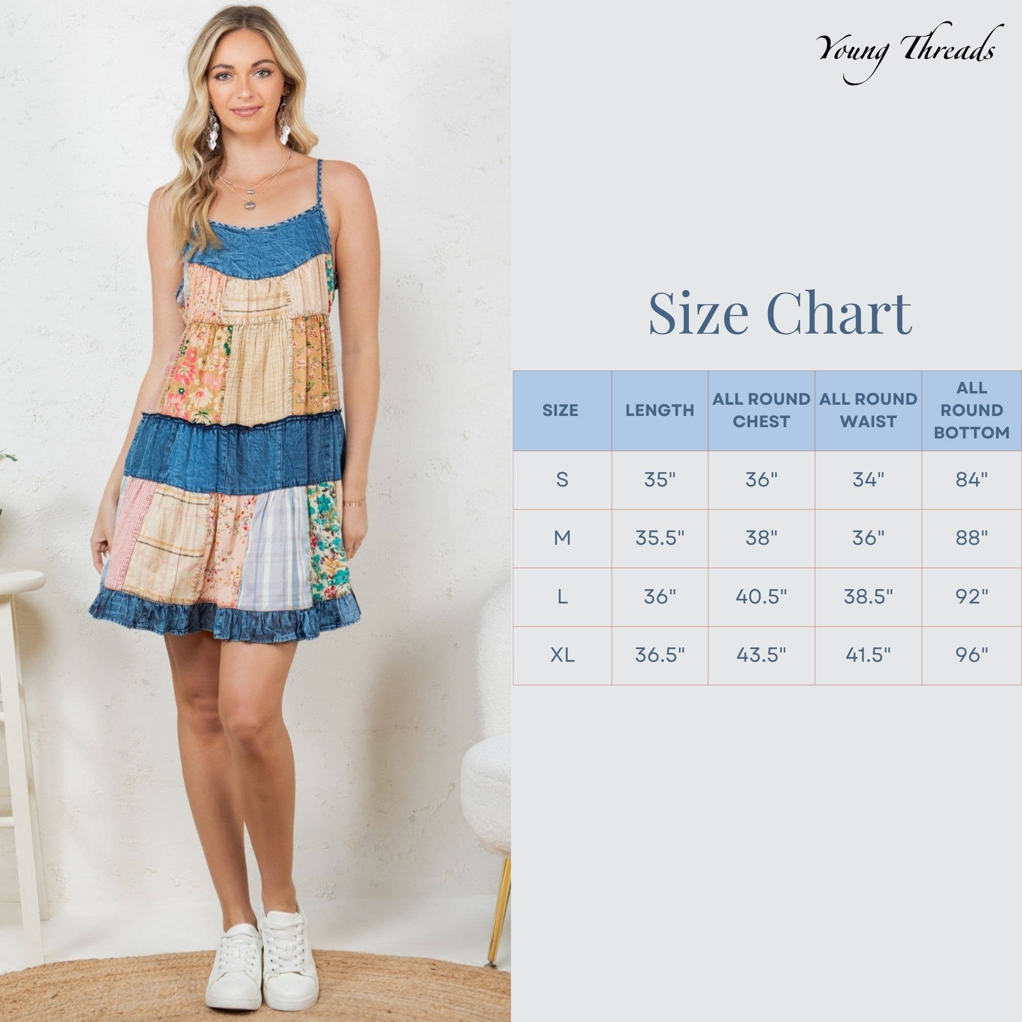 Babydoll Dress Denim Yoke