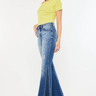 Kan Can Double Frayed Hem Jeans
