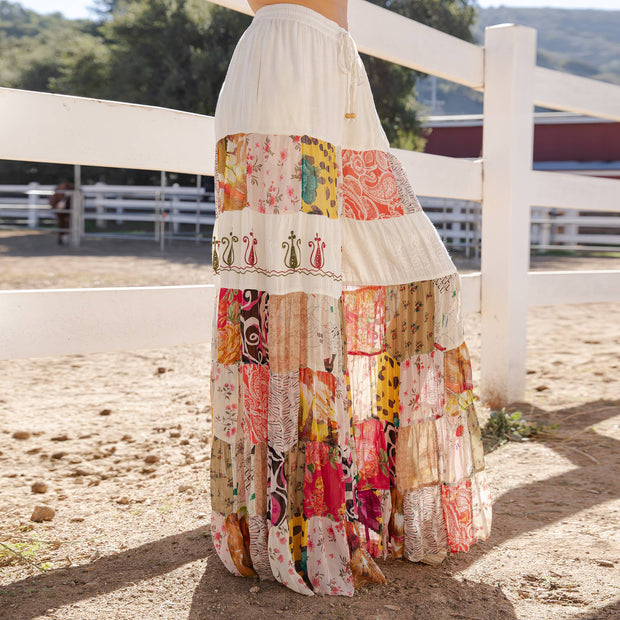 Boho Patchwork Palazzo Pants