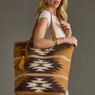 Tan, Brown & Cream Western Tote