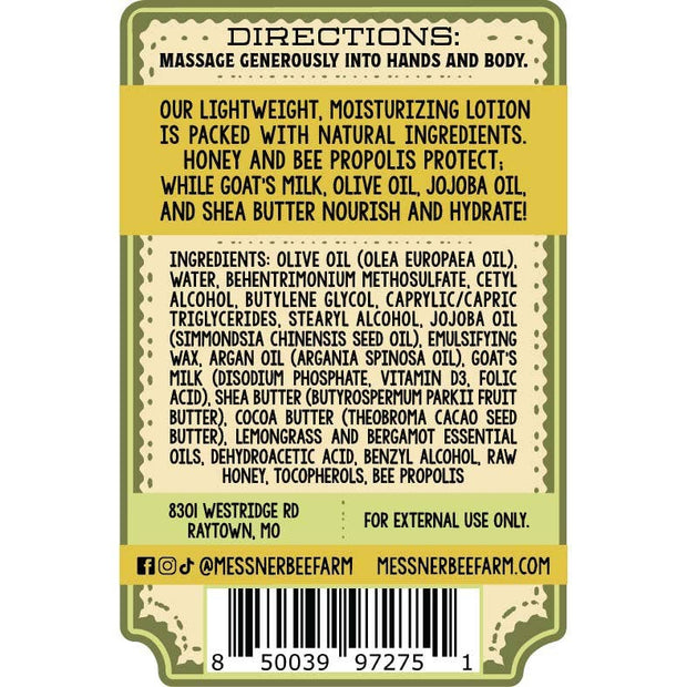 Lemongrass Bergamot - Milk and Honey Lotion - 2oz. Travel
