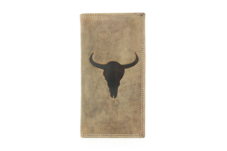 Rodeo Wallet with Embossed Bison Skull ABMW