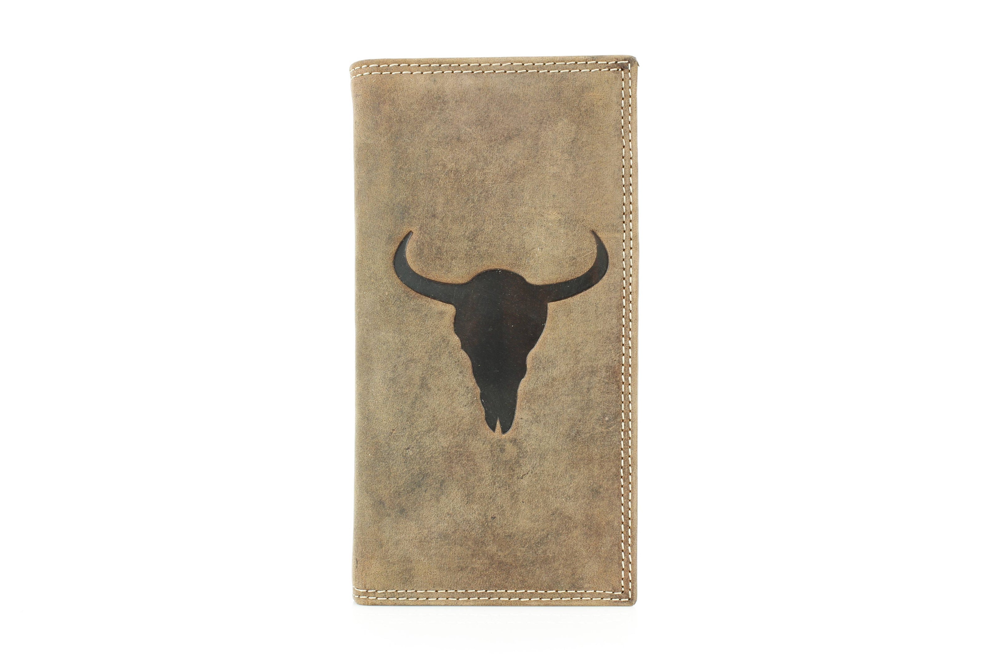 Rodeo Wallet with Embossed Bison Skull ABMW
