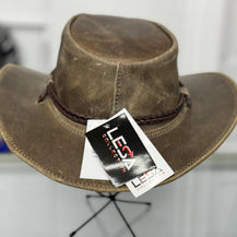 Banjo  Leather Cowboy Western Hat