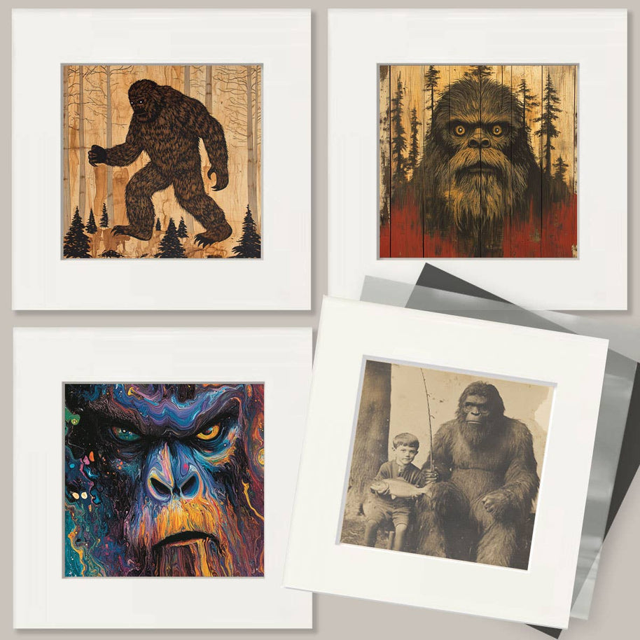 Cowboy Bigfoot Hanging Out Art Print