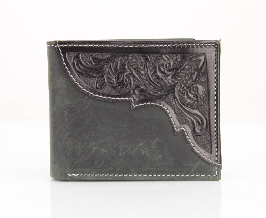 Leather Bifold Tooled Wallet