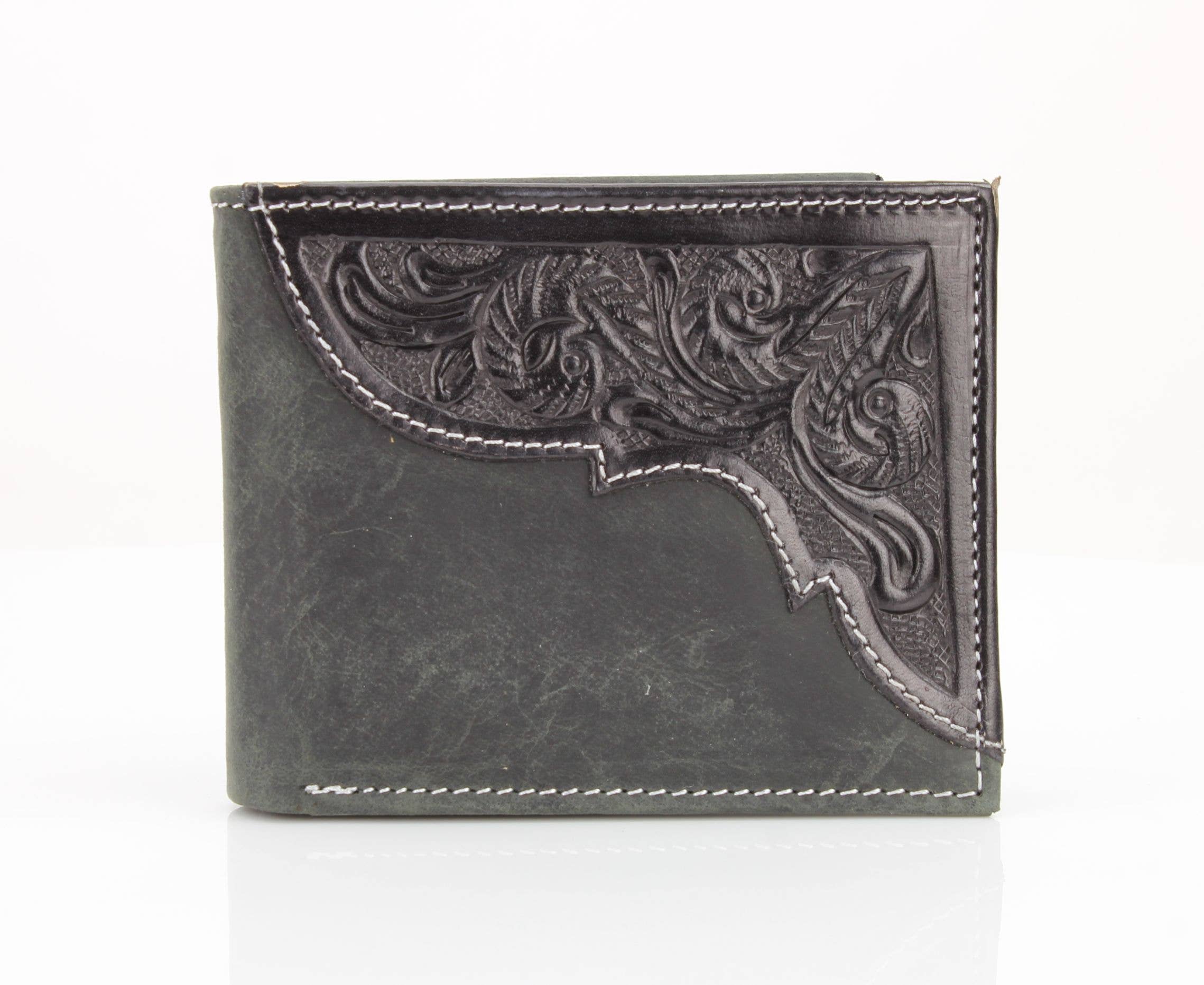 Leather Bifold Tooled Wallet