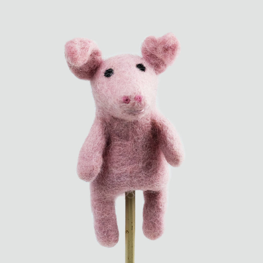 Felt Finger Puppets - Pig