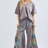 Tiered Boho Wide Leg Pants