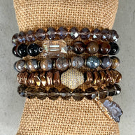 Zambia Bracelet Set Dark Natural