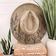 Engraved Floral Hat