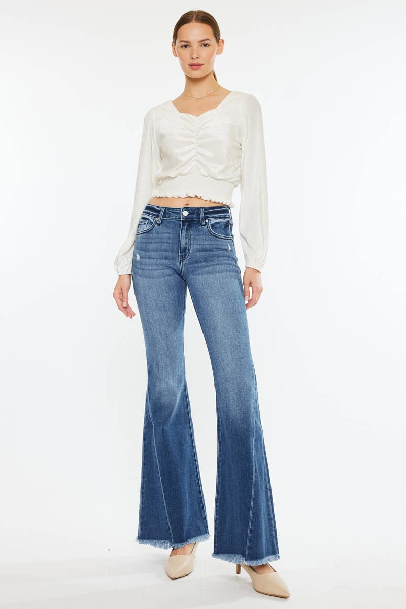 Kan Can Mid Rise Flare Jeans