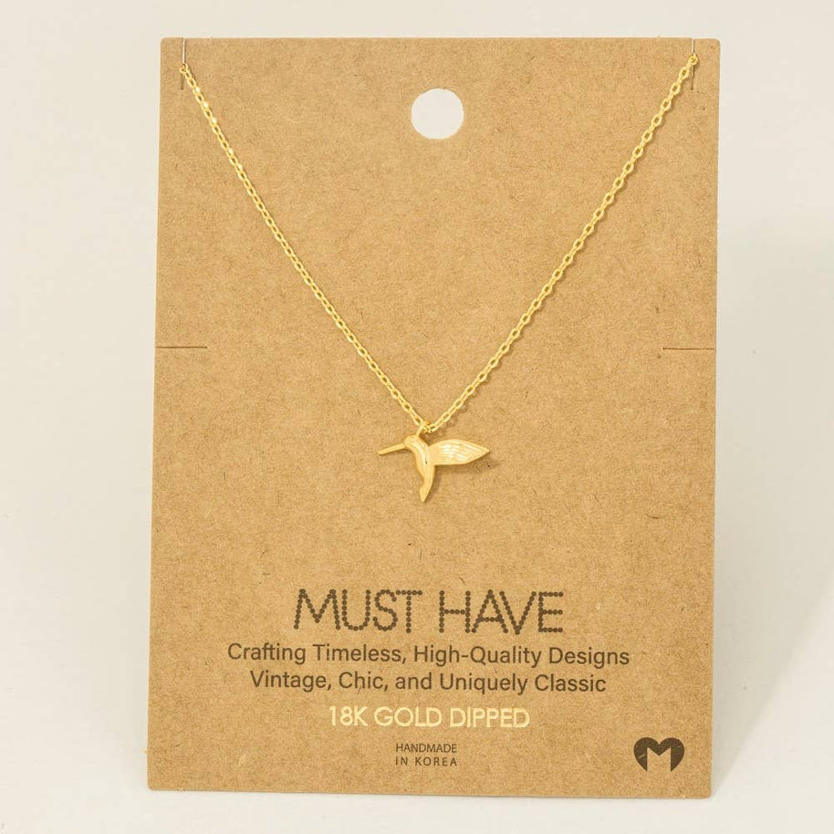 Humming Bird Pendant Necklace