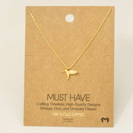 Humming Bird Pendant Necklace