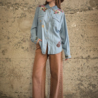 Western Embroidered Tencel Shirt